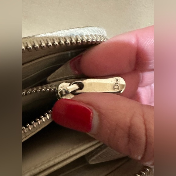 Vintage Christian Dior Long Zip Crosshatch Wallet - Picture 13 of 16